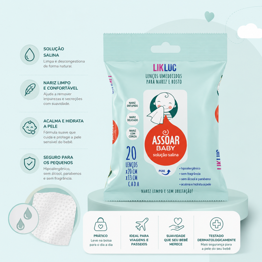 Lenço Umedecido Hipoalergênico para Bebê - Assoar Baby