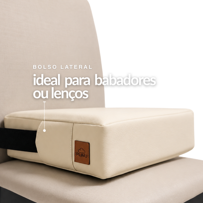 Assento e Cinto de Alimentação e Elevação Quadrado Infantil - OffWhite