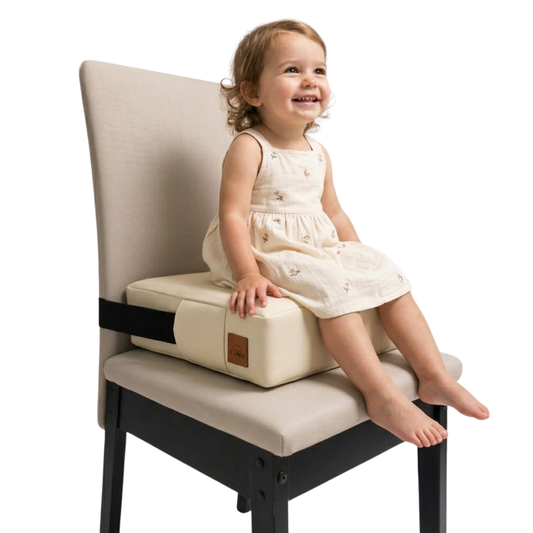 Assento de Alimentação e Elevação Quadrado Infantil - Offwhite
