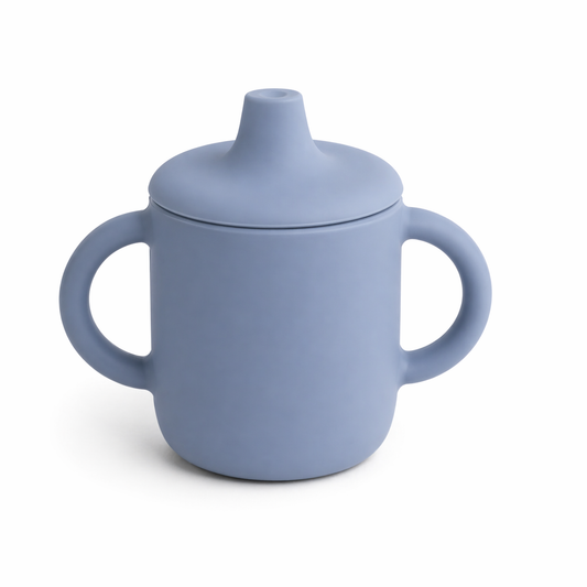 Copo c/alça Infantil em Silicone Azul
